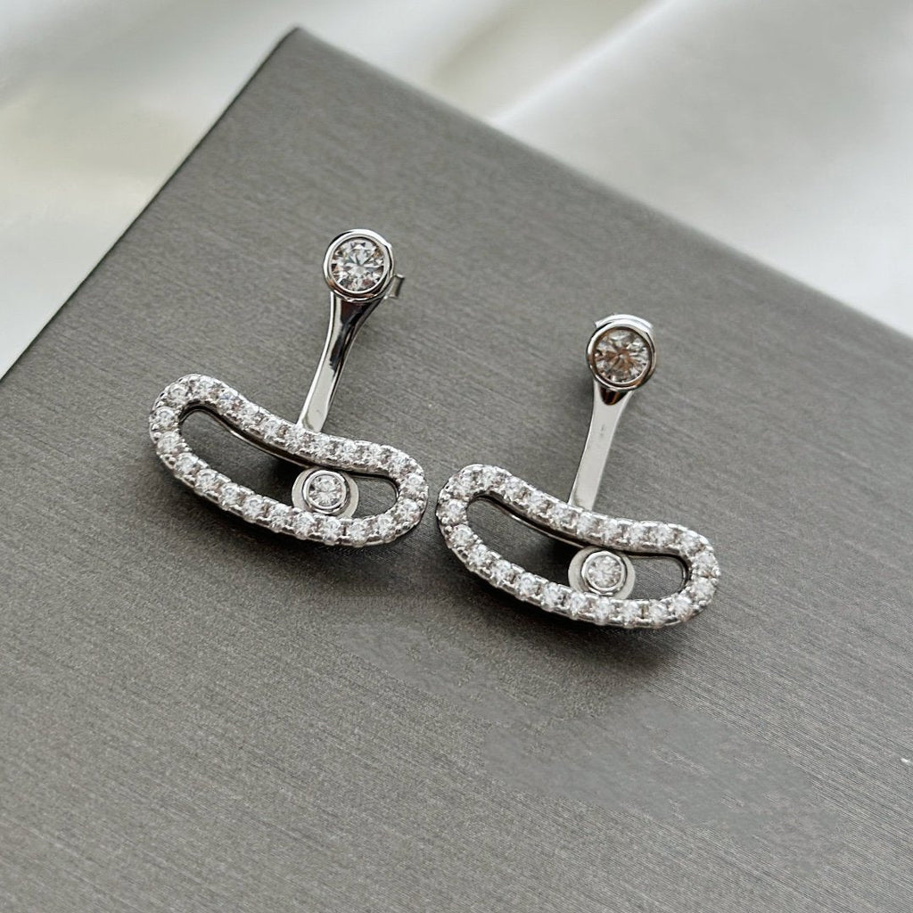 [Twinkle jewelrys]MOVE UNO SILVER DIAMOND EARRINGS