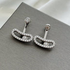 [Twinkle jewelrys]MOVE UNO SILVER DIAMOND EARRINGS