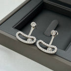 [Twinkle jewelrys]MOVE UNO SILVER DIAMOND EARRINGS