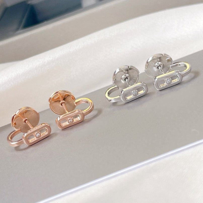 [Twinkle jewelrys]CREOLES MOVE UNO MINI 1 DIAMOND EARRINGS
