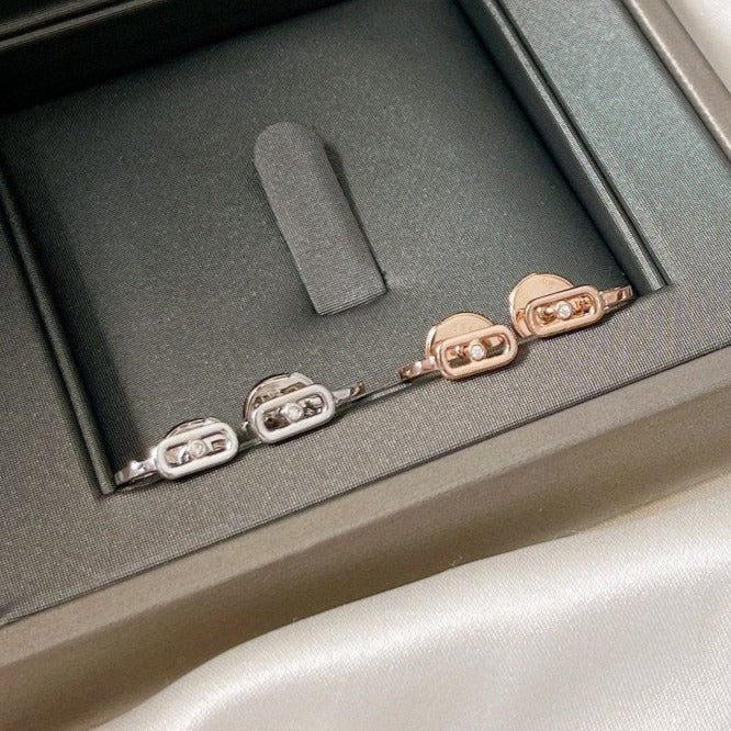 [Twinkle jewelrys]CREOLES MOVE UNO MINI 1 DIAMOND EARRINGS
