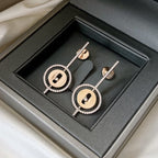 [Twinkle jewelrys]LUCKY MOVE ARROW PINK GOLD DIAMOND EARRINGS