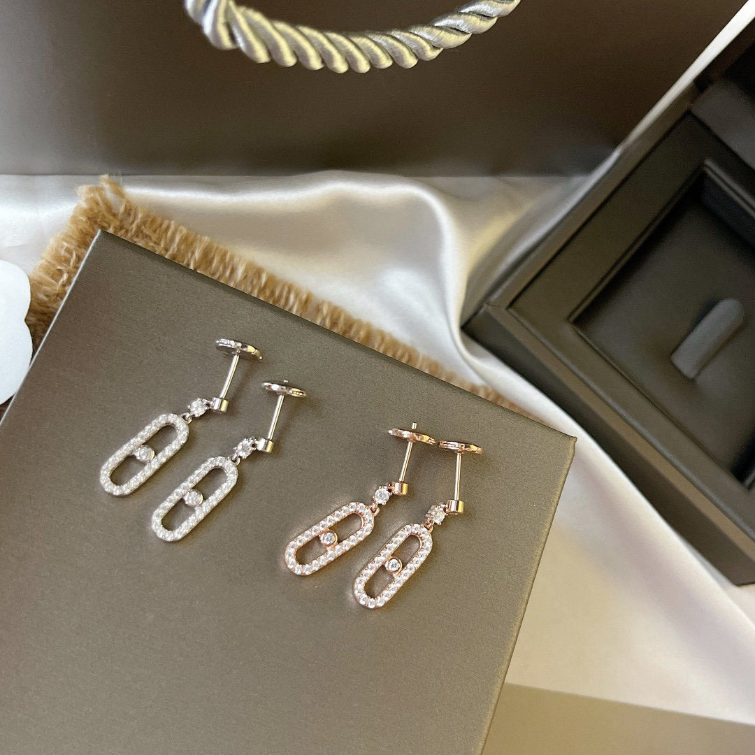 [Twinkle jewelrys]DORMEUSES MOVE UNO DIAMOND EARRINGS
