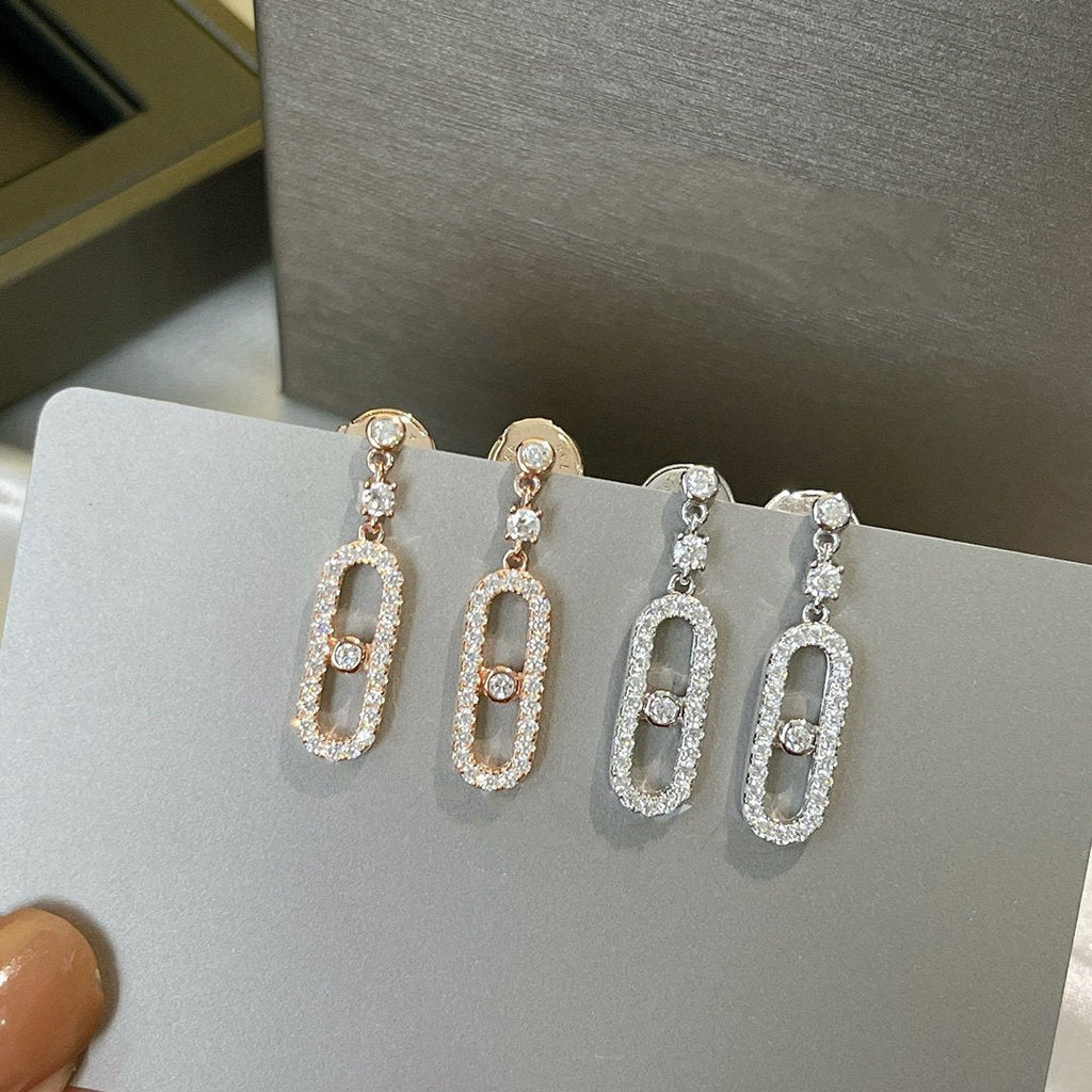 [Twinkle jewelrys]DORMEUSES MOVE UNO DIAMOND EARRINGS