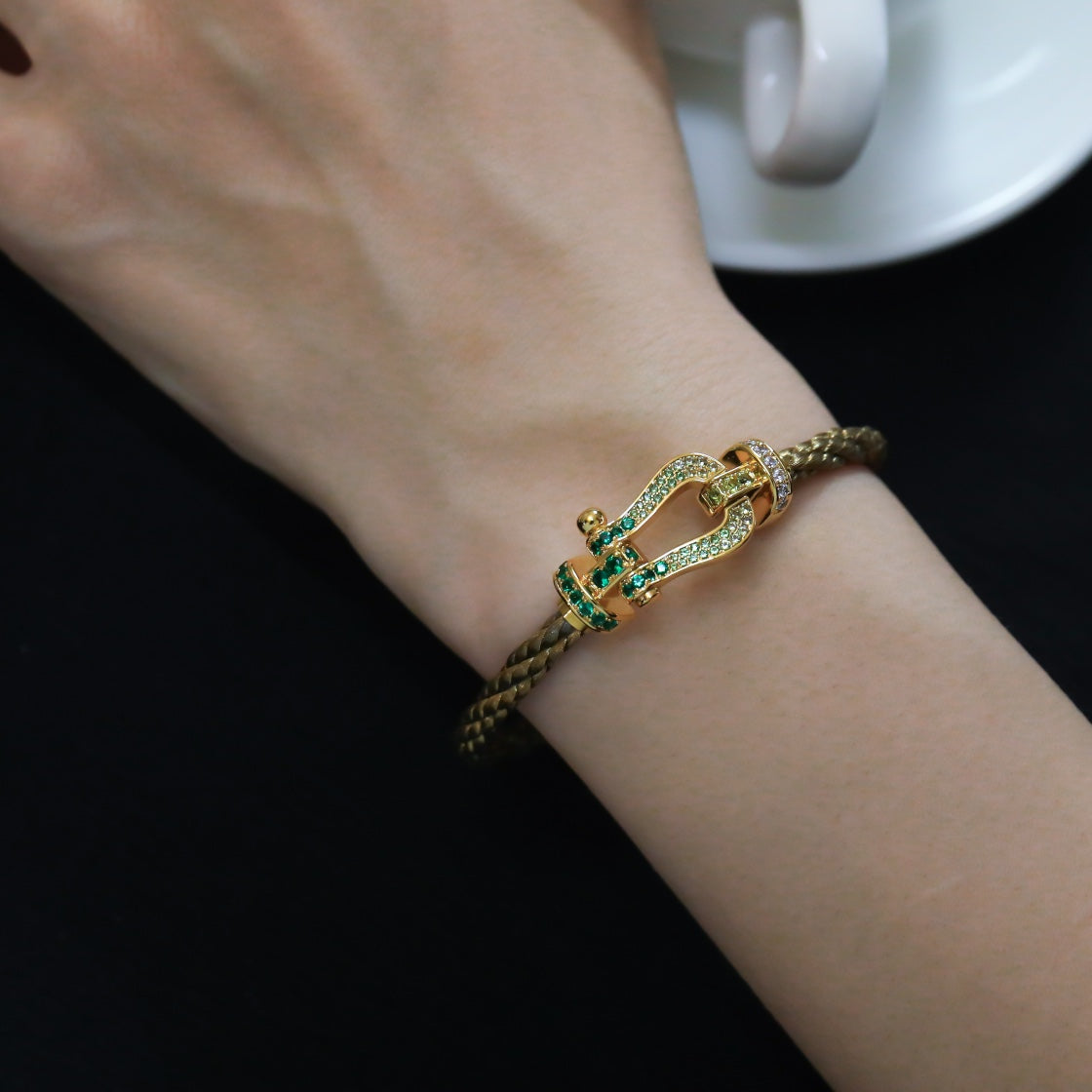 ¡®Twinkle jewelry¡¯FORCE 10 GOLD GREEN DIAMOND PAVED
