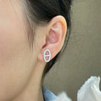 ¡®Twinkle jewelry¡¯HM FULL DIAMOND PIG NOSE STUD EARRINGS