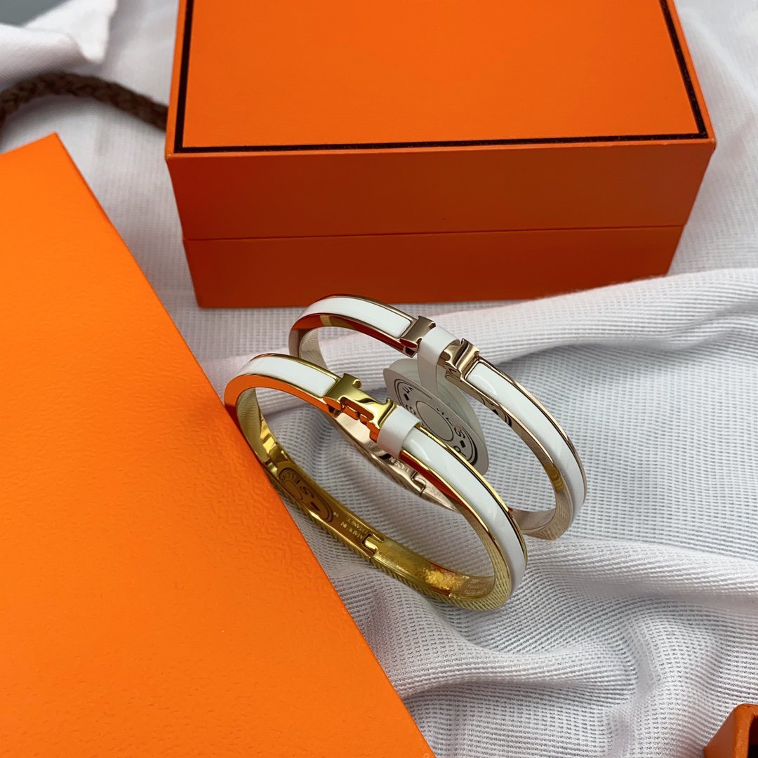 ¡®Twinkle jewelry¡¯CLASSIC HM CLIC WHITE 8MM ENAMEL BRACELET