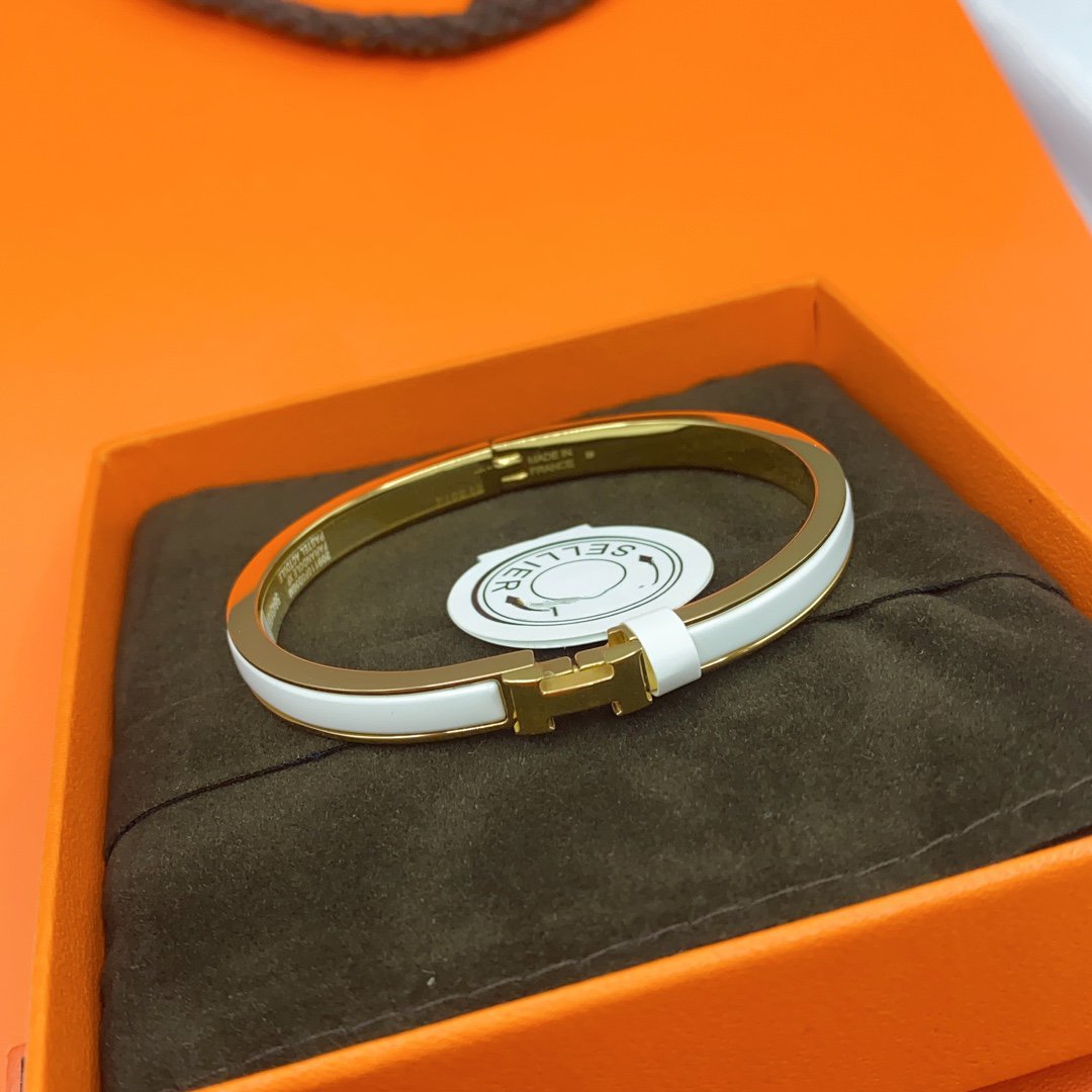 ¡®Twinkle jewelry¡¯CLASSIC HM CLIC WHITE 8MM ENAMEL BRACELET