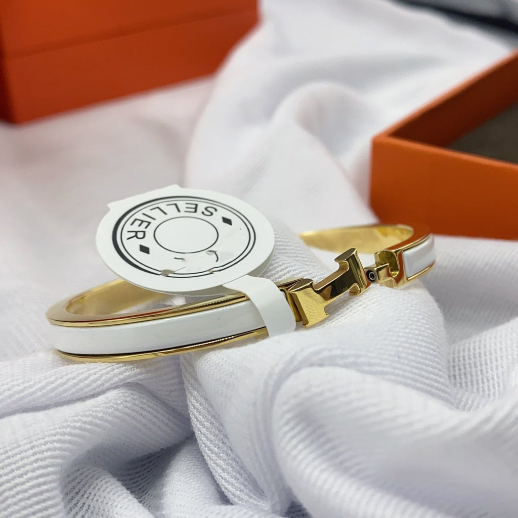 ¡®Twinkle jewelry¡¯CLASSIC HM CLIC WHITE 8MM ENAMEL BRACELET