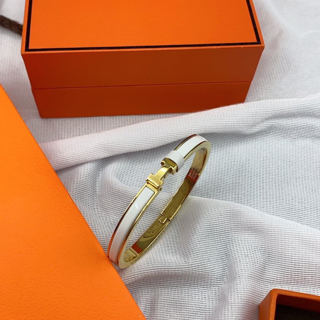 ¡®Twinkle jewelry¡¯CLASSIC HM CLIC WHITE 8MM ENAMEL BRACELET