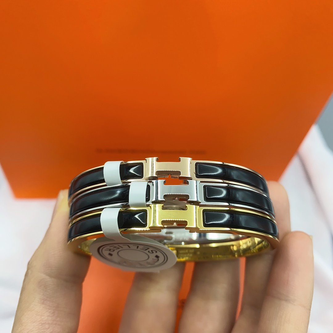 ¡®Twinkle jewelry¡¯CLASSIC HM CLIC BLACK 8MM ENAMEL BRACELET