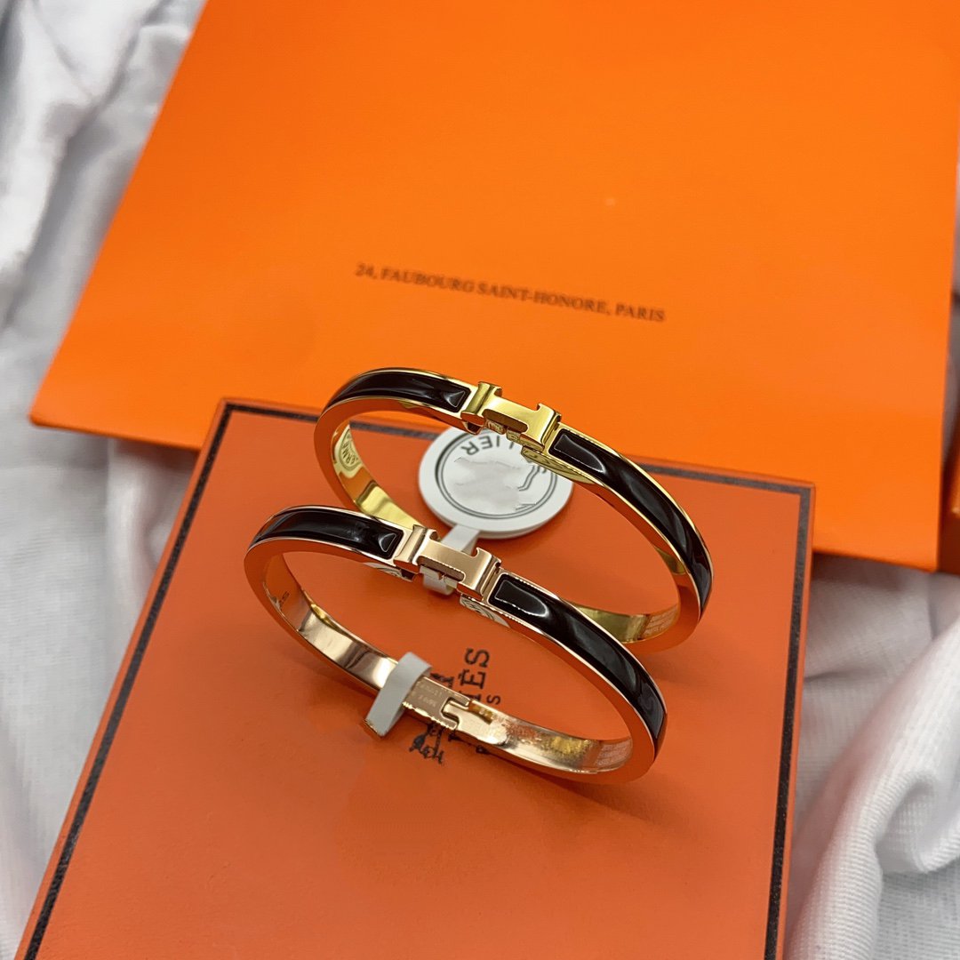 ¡®Twinkle jewelry¡¯CLASSIC HM CLIC BLACK 8MM ENAMEL BRACELET