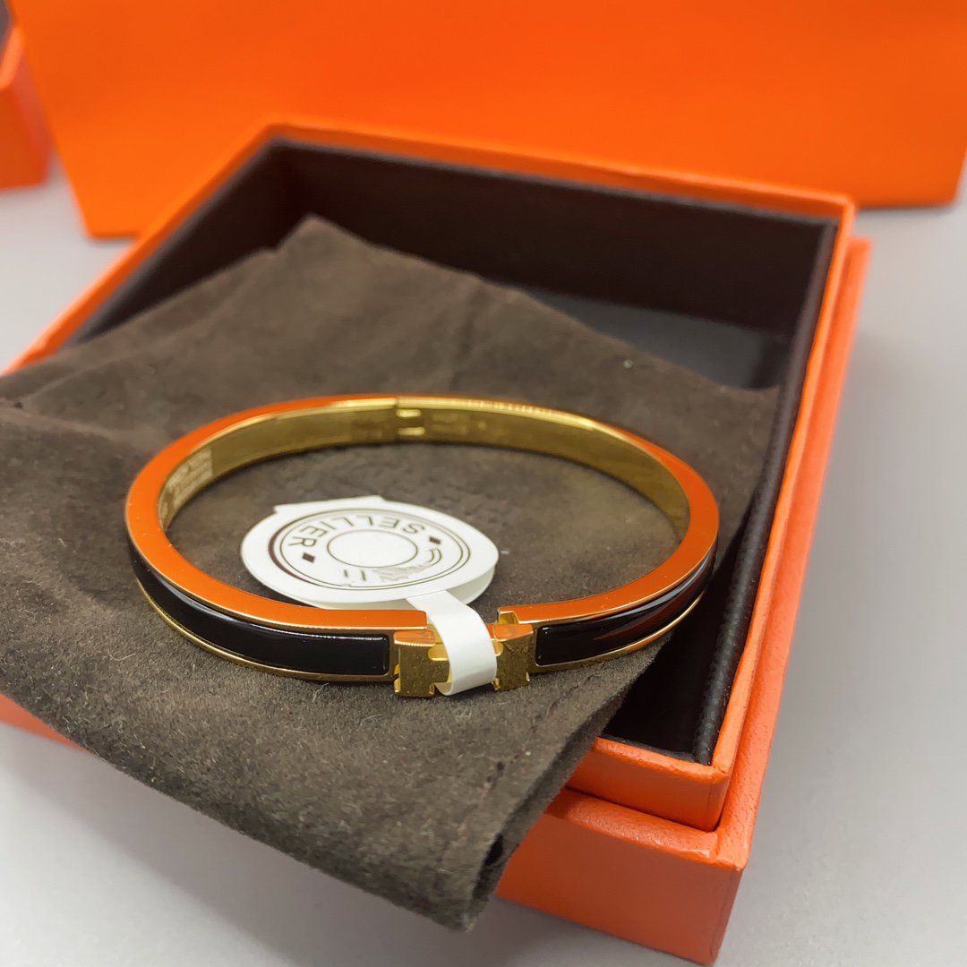 ¡®Twinkle jewelry¡¯CLASSIC HM CLIC BLACK 8MM ENAMEL BRACELET