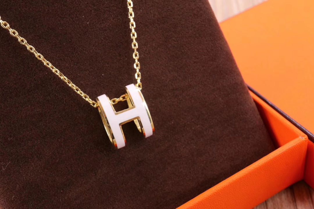 ¡®Twinkle jewelry¡¯HM CLIC YELLOW ENAMEL GOLD NECKLACE