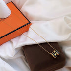 ¡®Twinkle jewelry¡¯HM CLIC BLACK ENAMEL GOLD NECKLACE