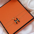 ¡®Twinkle jewelry¡¯HM CLIC BLACK ENAMEL GOLD NECKLACE