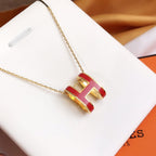 ¡®Twinkle jewelry¡¯HM CLIC RED ENAMEL GOLD NECKLACE