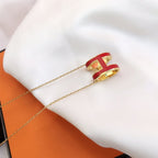 ¡®Twinkle jewelry¡¯HM CLIC RED ENAMEL GOLD NECKLACE