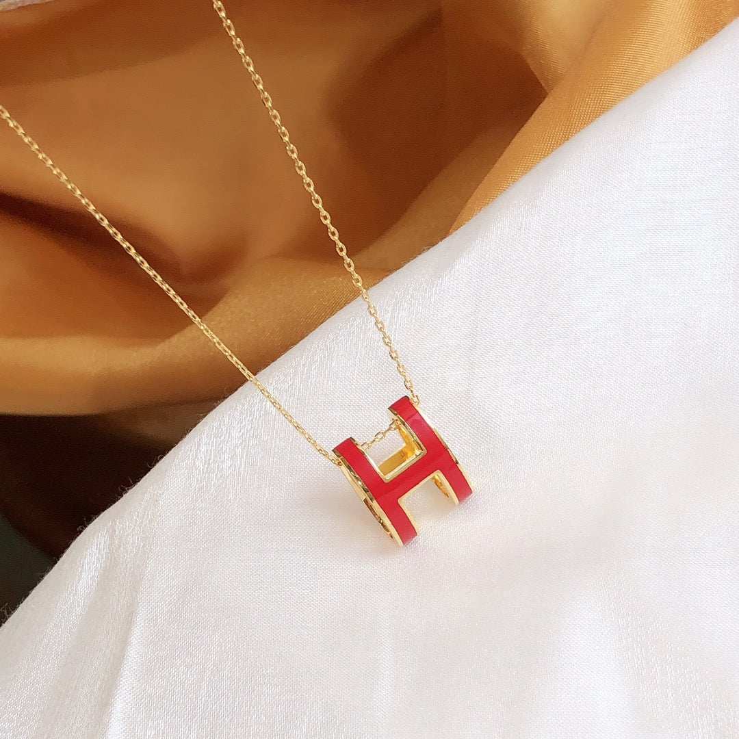 ¡®Twinkle jewelry¡¯HM CLIC RED ENAMEL GOLD NECKLACE