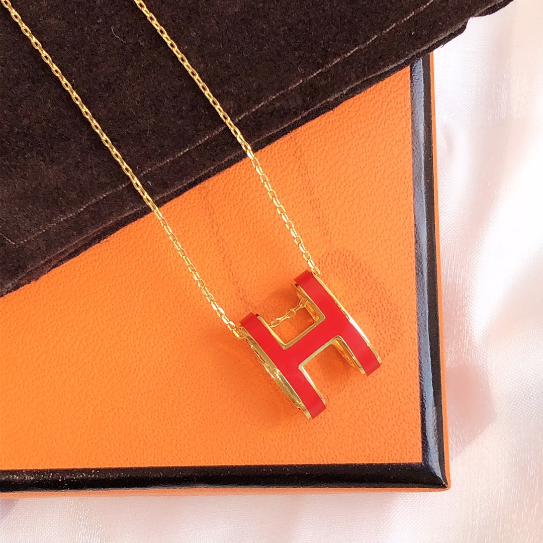 ¡®Twinkle jewelry¡¯HM CLIC RED ENAMEL GOLD NECKLACE