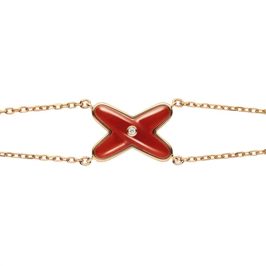 ¡®Twinkle jewelry¡¯JEUX BRACELET CARNELIAN PINK GOLD 1 DIAMOND