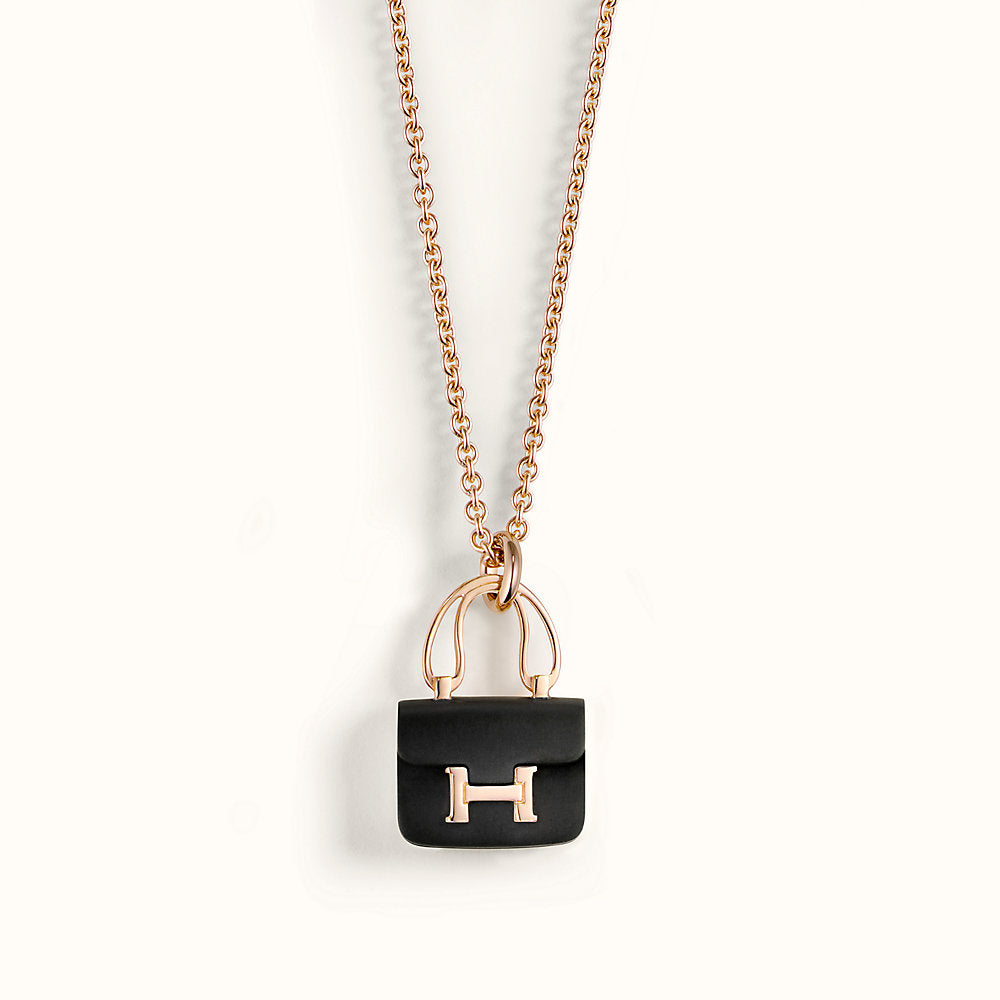 ¡®Twinkle jewelry¡¯CONSTANCE BLACK PEDANT PINK GOLD NECKLACE