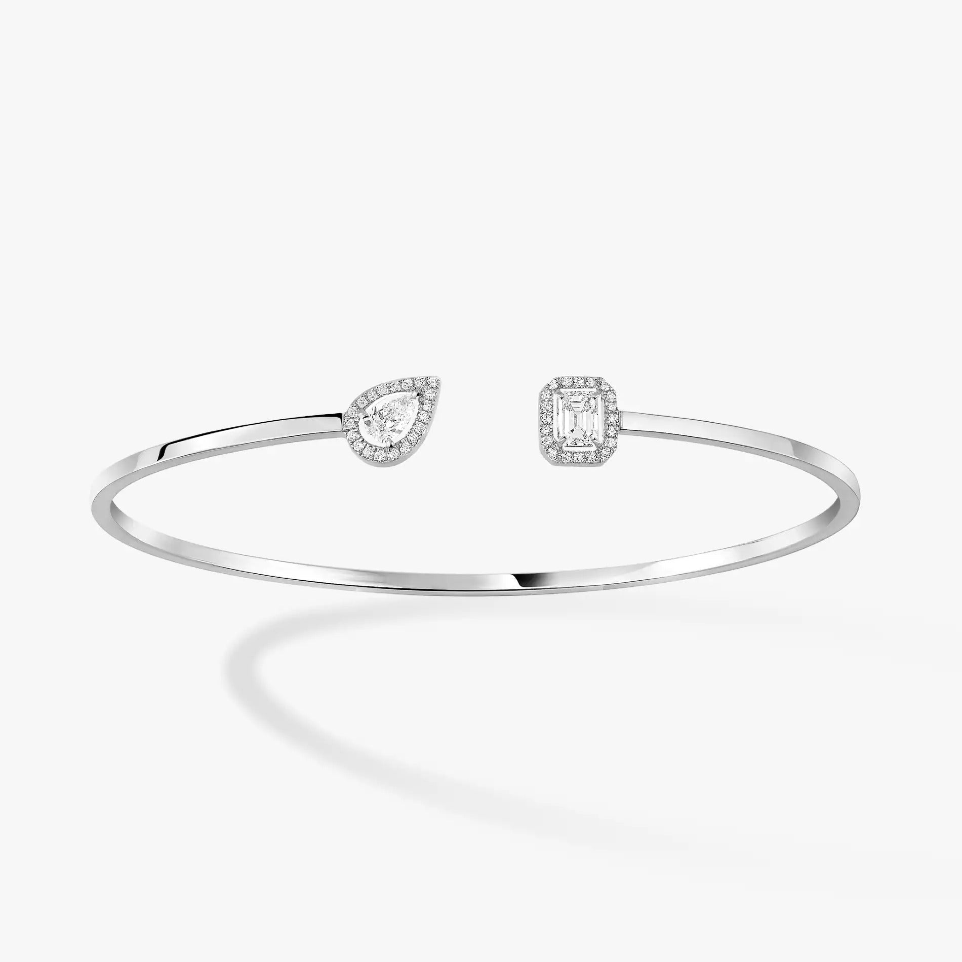 [Twinkle jewelrys]JONC FLEX MY TWIN TOI & MOI SILVER DIAMOND BRACELET