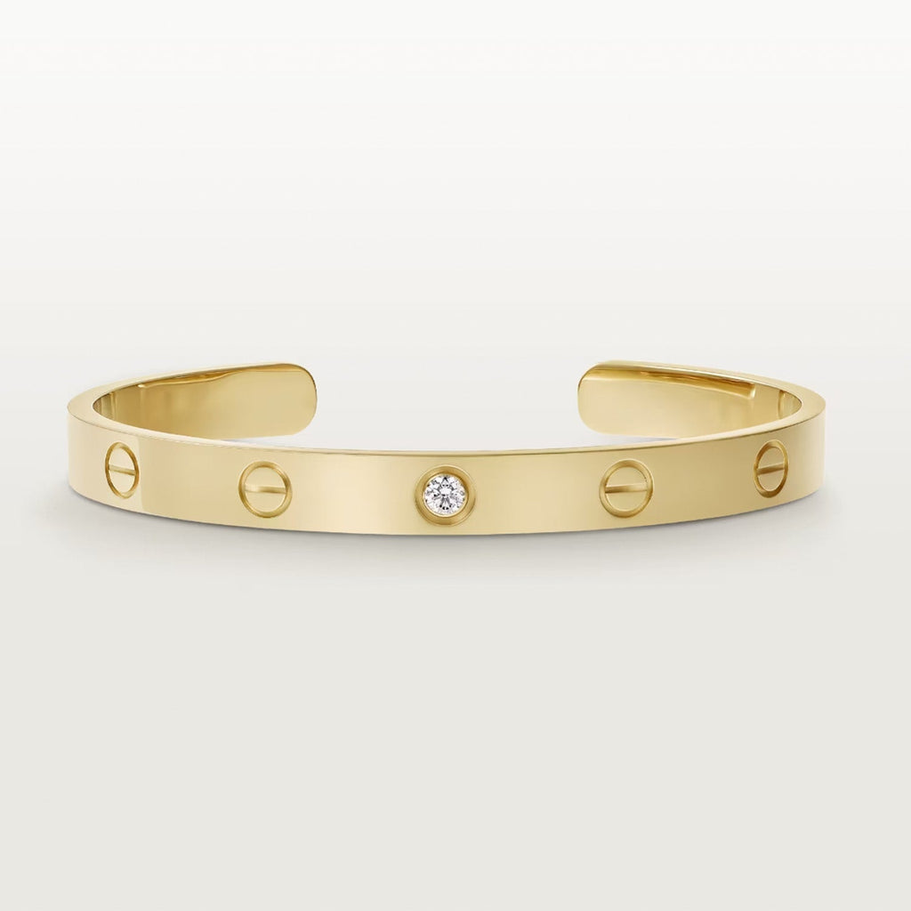 ¡®Twinkle jewelry¡¯LOVE BRACELET 6.1MM 1 DIAMOND OPEN CUFF