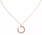 ¡®Twinkle jewelry¡¯JUSTE NECKLACE GOLD RED DIAMONDS