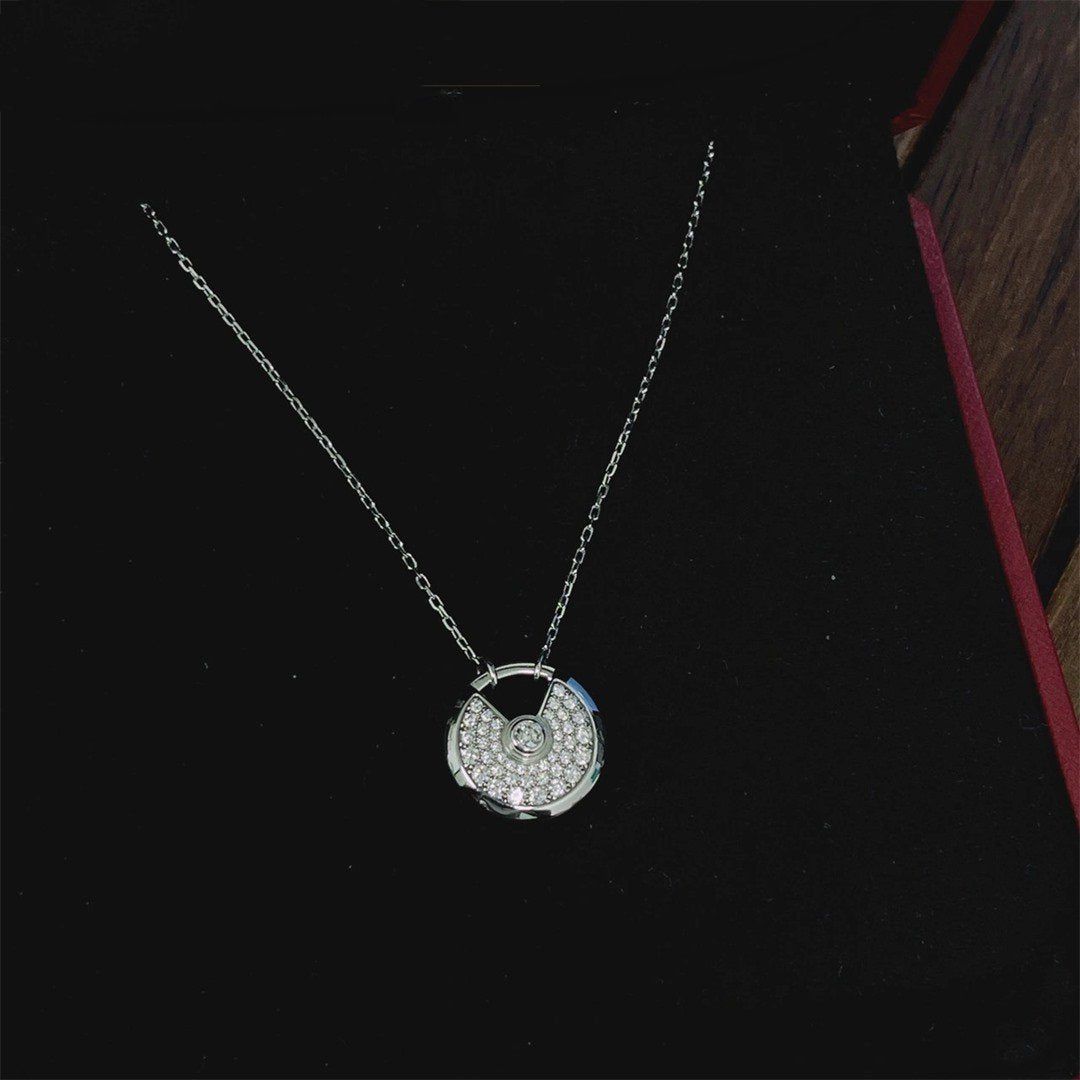 ¡®Twinkle jewelry¡¯AMULETTE SILVER FULL DIAMOND NECKLACE