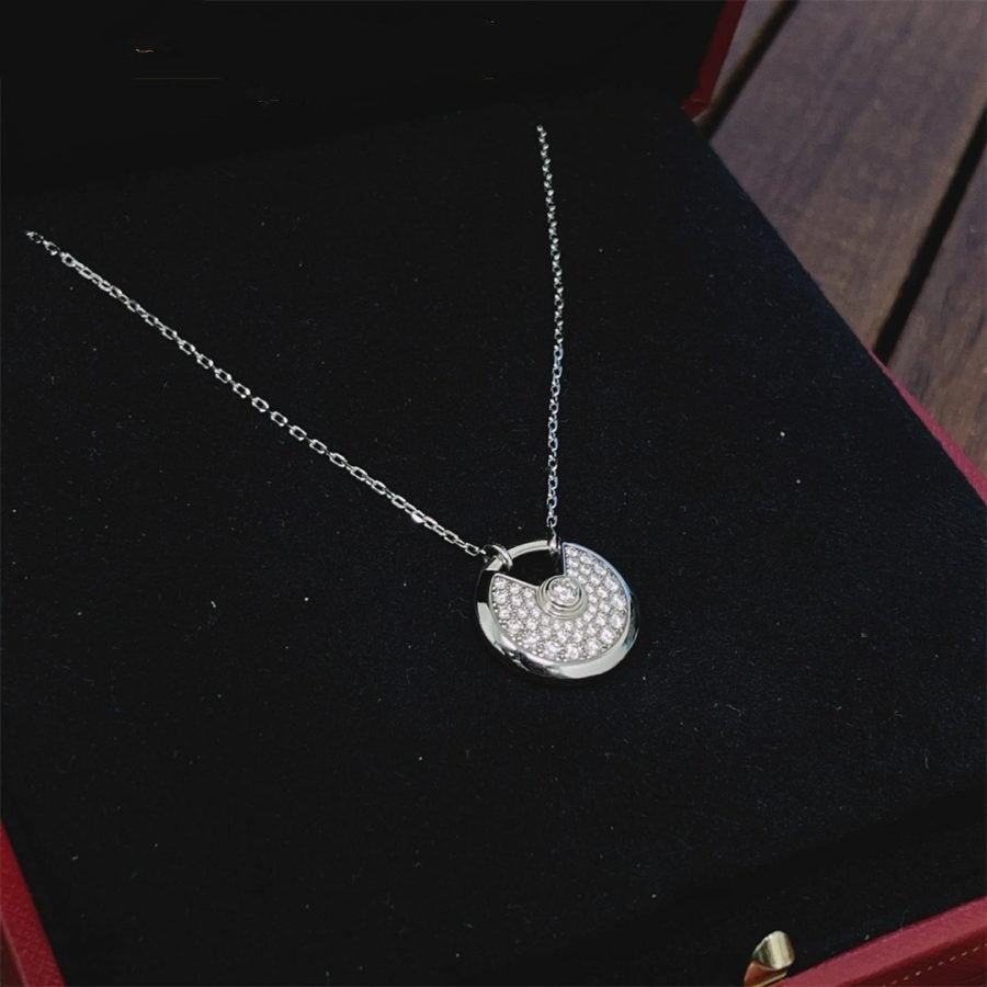 ¡®Twinkle jewelry¡¯AMULETTE SILVER FULL DIAMOND NECKLACE