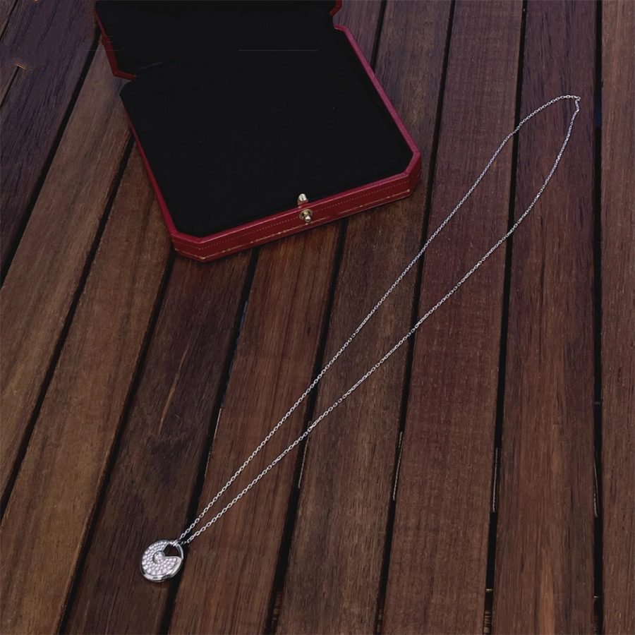 ¡®Twinkle jewelry¡¯AMULETTE SILVER FULL DIAMOND NECKLACE