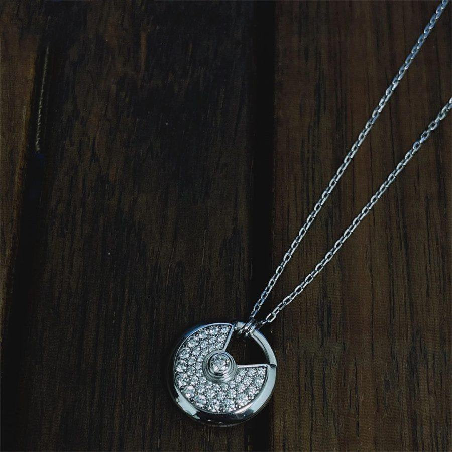 ¡®Twinkle jewelry¡¯AMULETTE SILVER FULL DIAMOND NECKLACE
