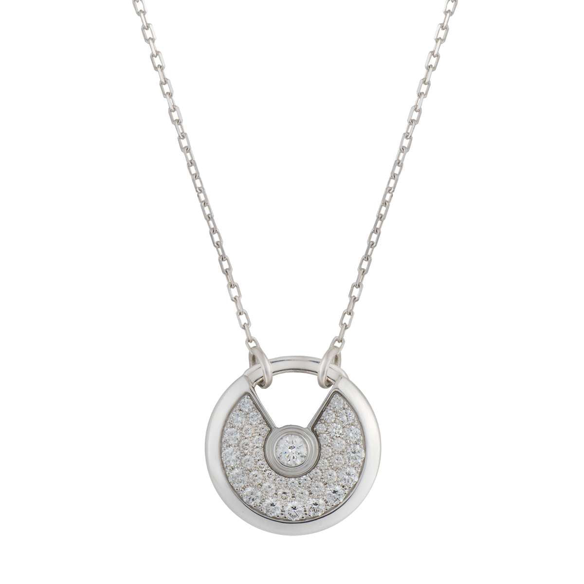 ¡®Twinkle jewelry¡¯AMULETTE SILVER FULL DIAMOND NECKLACE