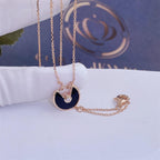 ¡®Twinkle jewelry¡¯AMULETTE ROSE GOLD ONYX NECKLACE