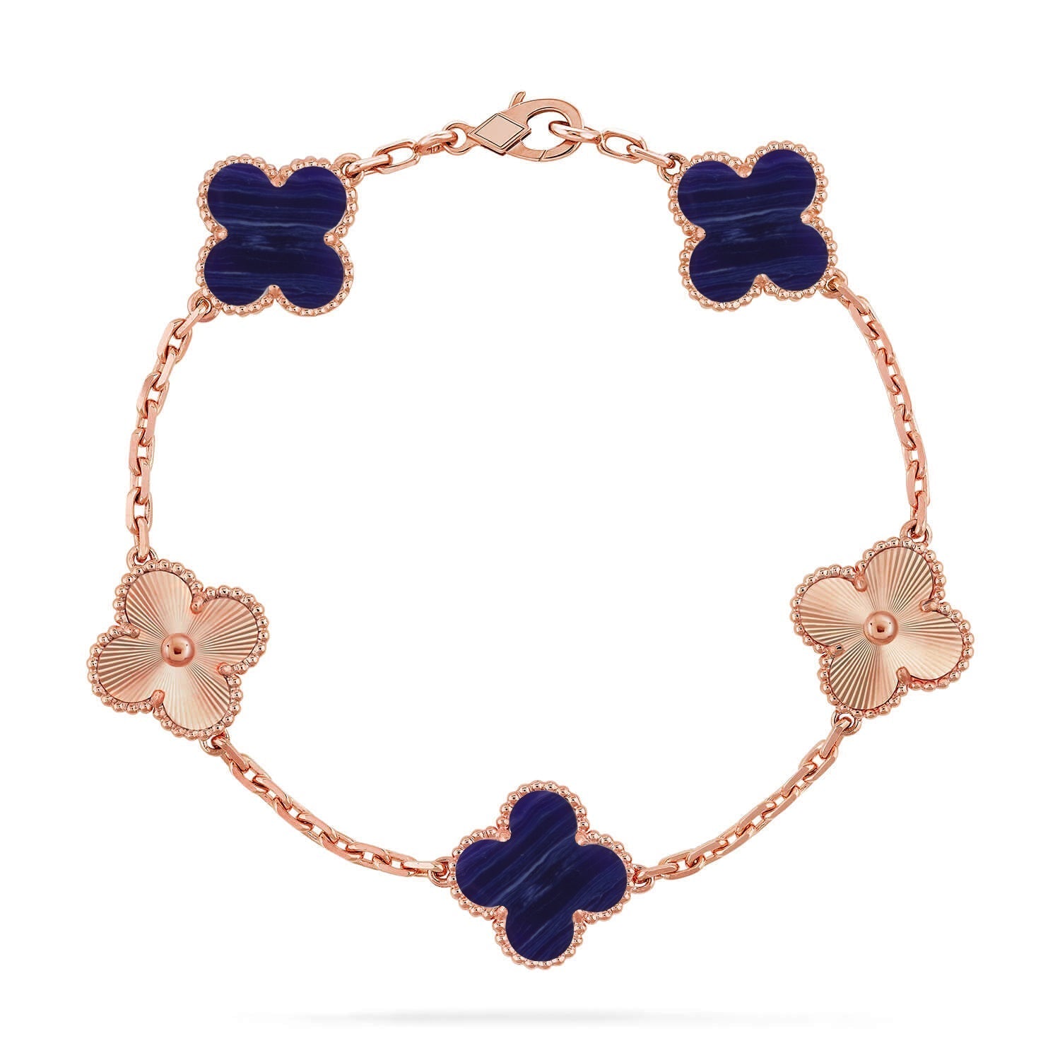 [Twinkle jewelry]New CLOVER 5 MOTIF PURPLE STRIPES BRACELET COLLECTION