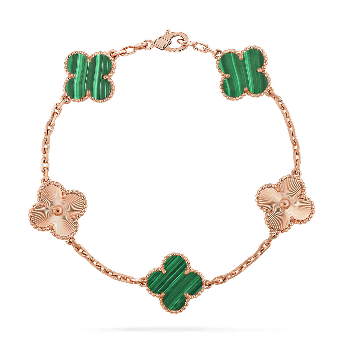 [Twinkle jewelry]New  CLOVER 5 MOTIF MALACHITE BRACELET COLLECTION