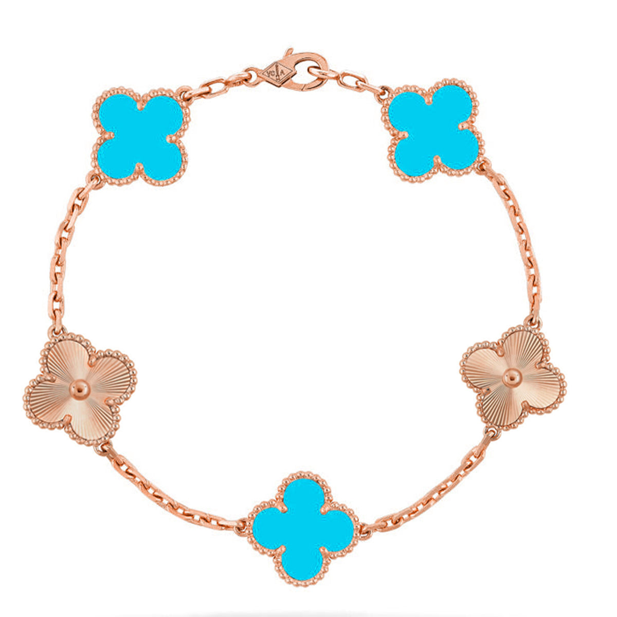 [Twinkle jewelry]New  CLOVER 5 MOTIF TURQUOISE BRACELET COLLECTION