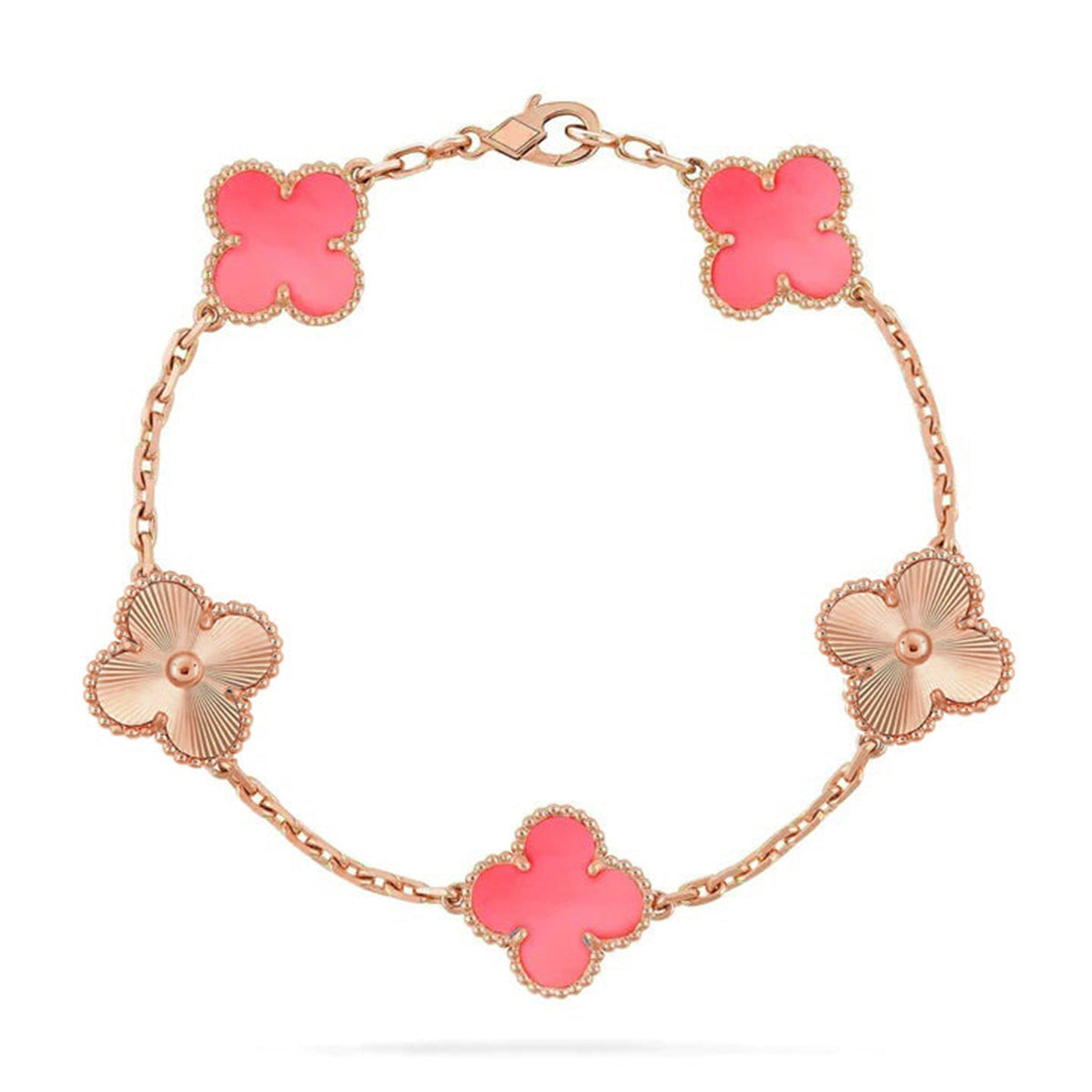 [Twinkle jewelry]New  CLOVER 5 MOTIFS  PINK MOP BRACELET COLLECTION