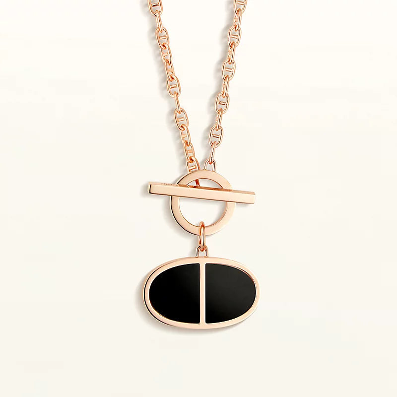 ¡®Twinkle jewelry¡¯CHAINE VERSO BLACK CERAMIC NECKLACE