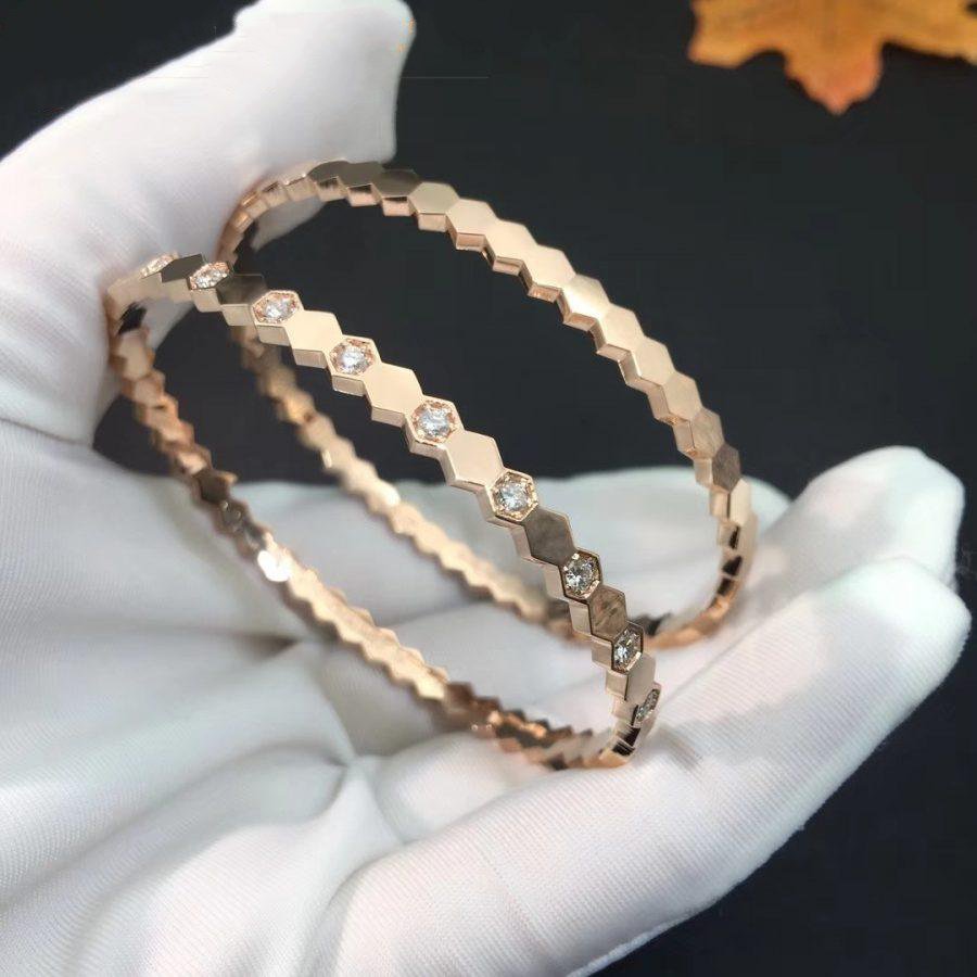 ¡®Twinkle jewelry¡¯BEE LOVE PINK GOLD DIAMOND BRACELET