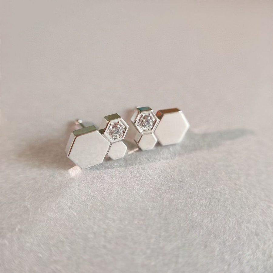 ¡®Twinkle jewelry¡¯BEE LOVE SILVER DIAMOND EARRINGS