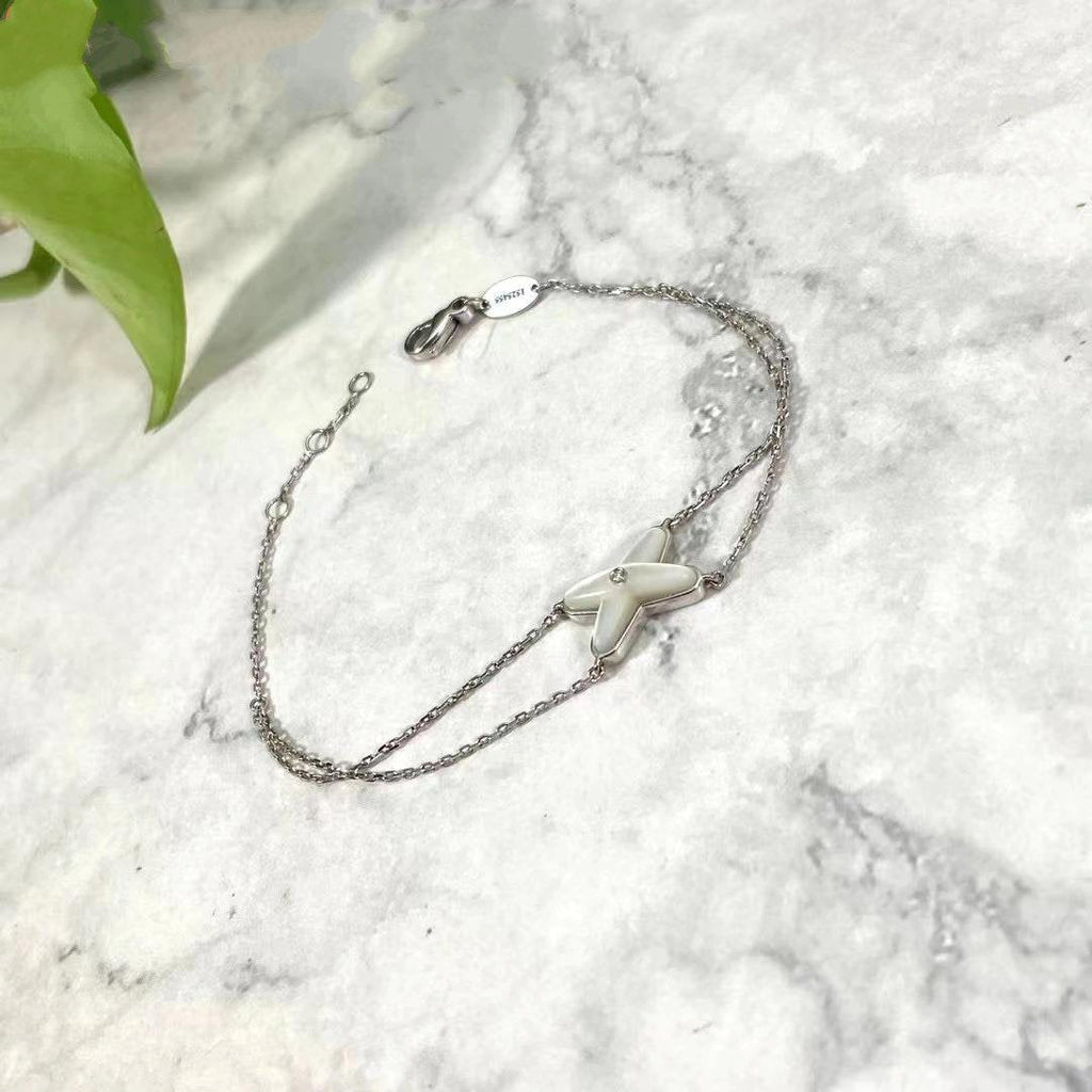 ¡®Twinkle jewelry¡¯JEUX BRACELET WHITE MOP SILVER 1 DIAMOND