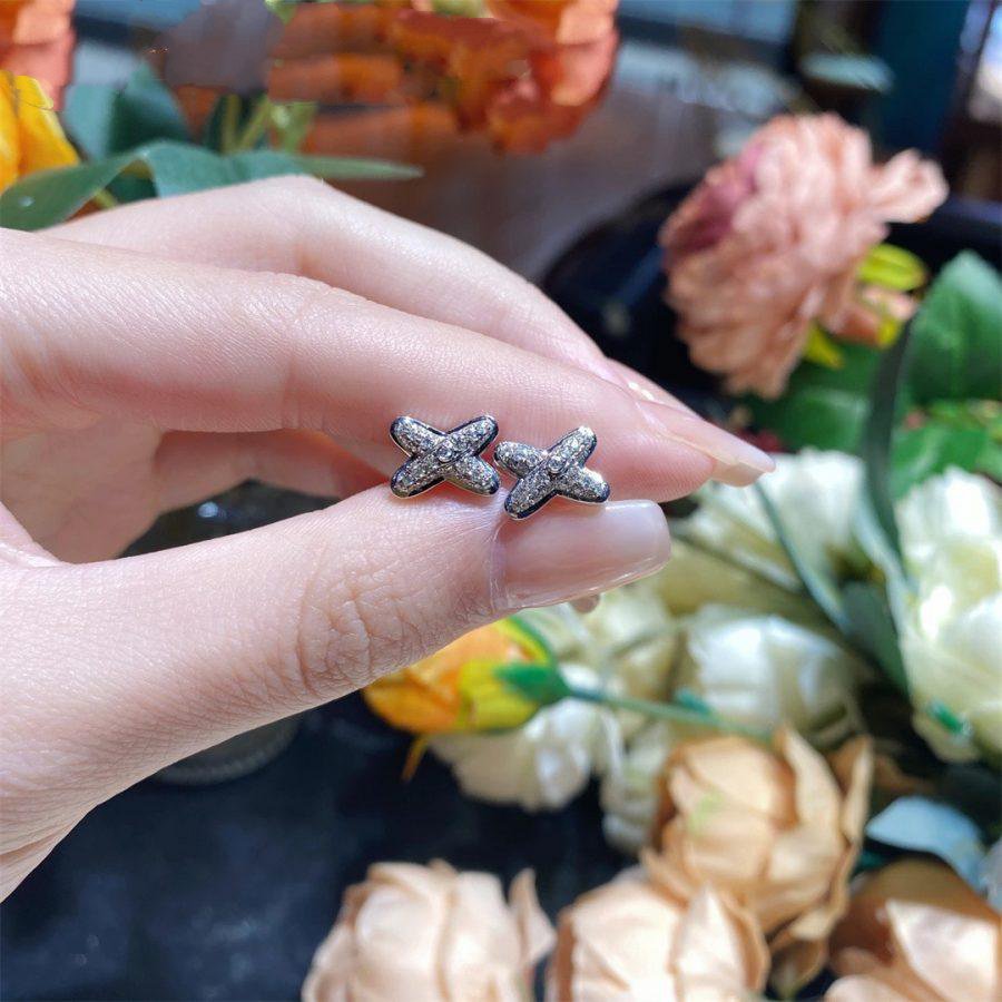 ¡®Twinkle jewelry¡¯JEUX DE SILVER DIAMOND EARRINGS