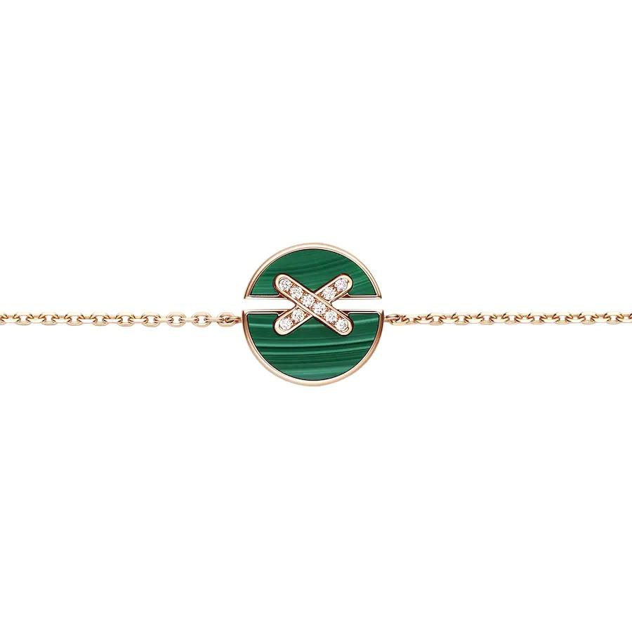 ¡®Twinkle jewelry¡¯JEUX DE BRACELET MALACHITE PINK GOLD DIAMONDS