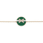¡®Twinkle jewelry¡¯JEUX DE BRACELET MALACHITE PINK GOLD DIAMONDS