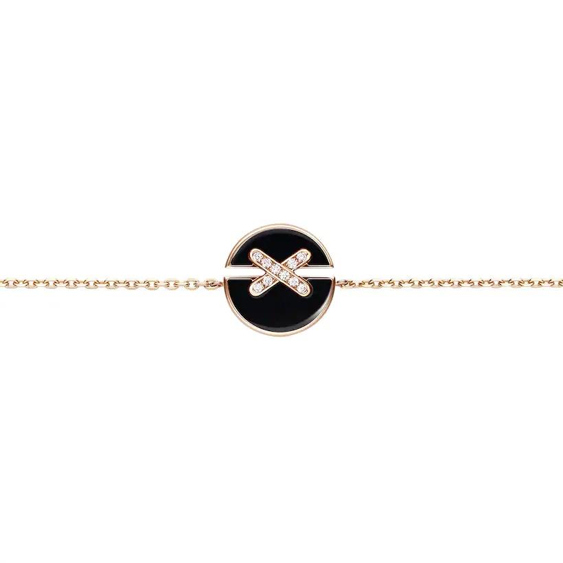 ¡®Twinkle jewelry¡¯JEUX DE BRACELET ONYX PINK GOLD DIAMOND