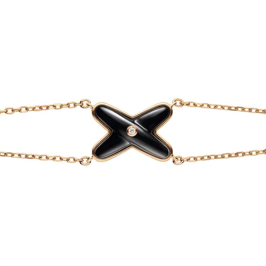 ¡®Twinkle jewelry¡¯JEUX BRACELET ONYX PINK GOLD 1 DIAMOND