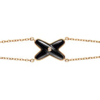 ¡®Twinkle jewelry¡¯JEUX BRACELET ONYX PINK GOLD 1 DIAMOND
