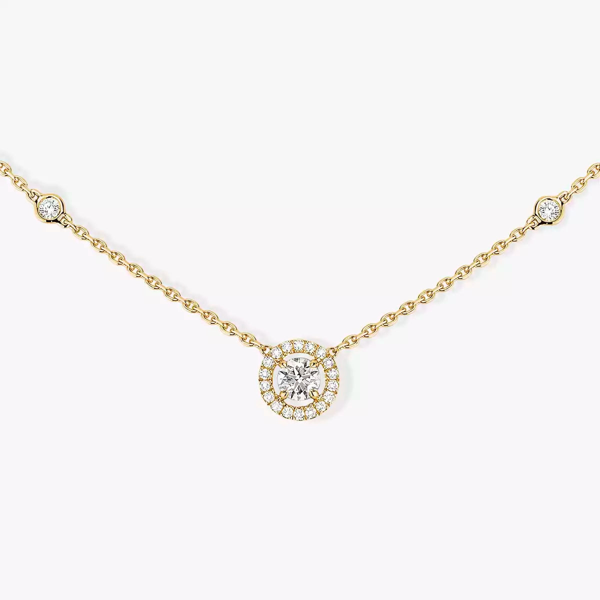 [Twinkle jewelrys]Diamond Necklace 0,20ct Brilliant Shape Joy